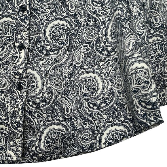 Foxcroft Appleseeds Shirt Size 8 Paisley Button Closure Wrinkle Free Cotton - Picture 6 of 8